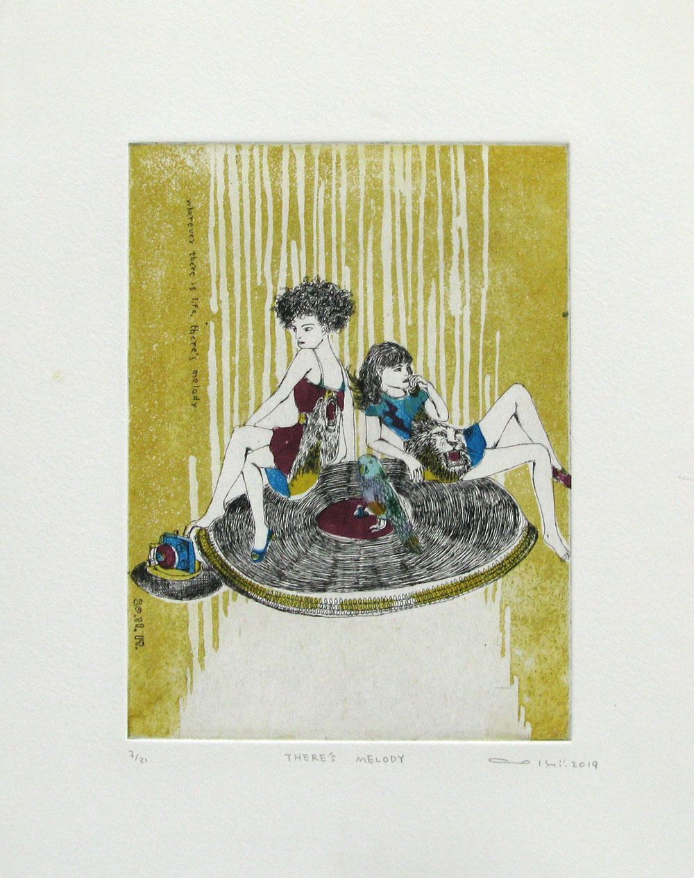 Dessin de ATSUKO ISHII a pour titre THERE'S MELODY style figuratif dim : ATSUKO ISHIIprix:130