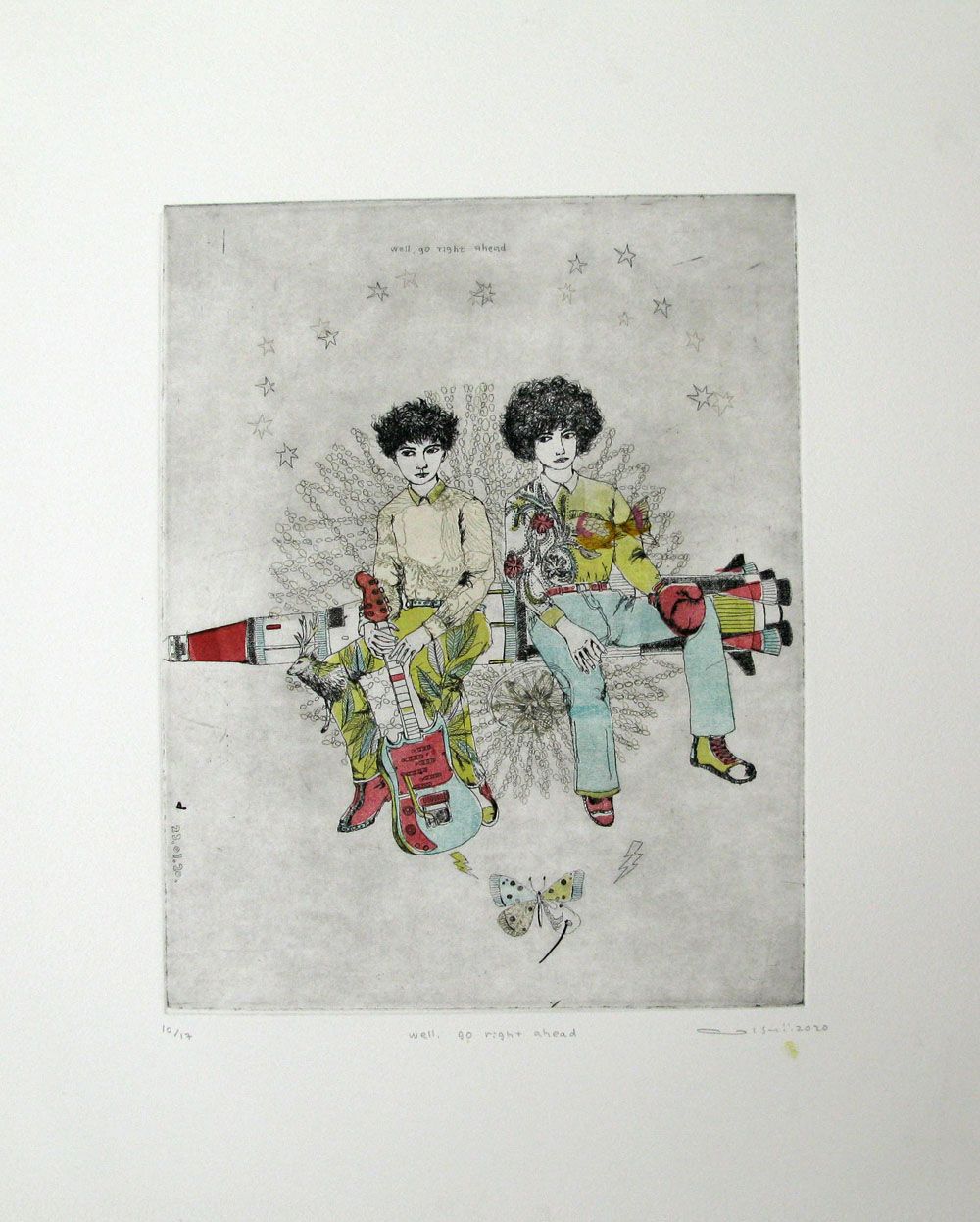 Dessin de ATSUKO ISHII a pour titre WELL, GO RIGHT AHEAD style figuratif dim : ATSUKO ISHIIprix:250