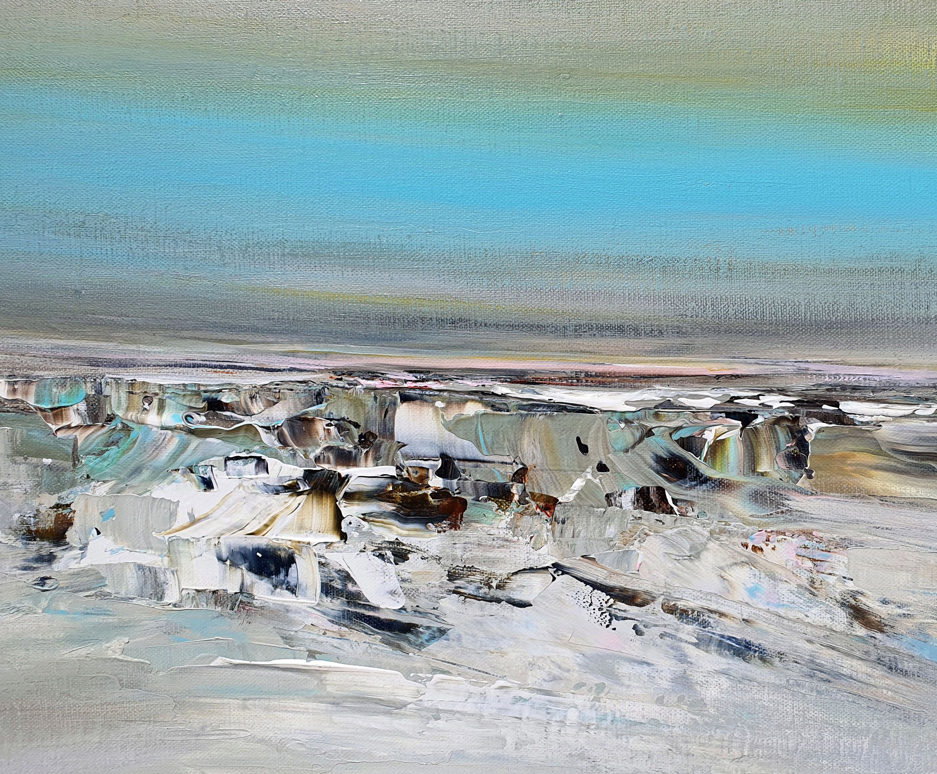 Tableau de RUELLE NICOLAS a pour titre PAYSAGE ABSTRAIT: A L'HORIZON style abstrait dim : RUELLE NICOLASprix:1200