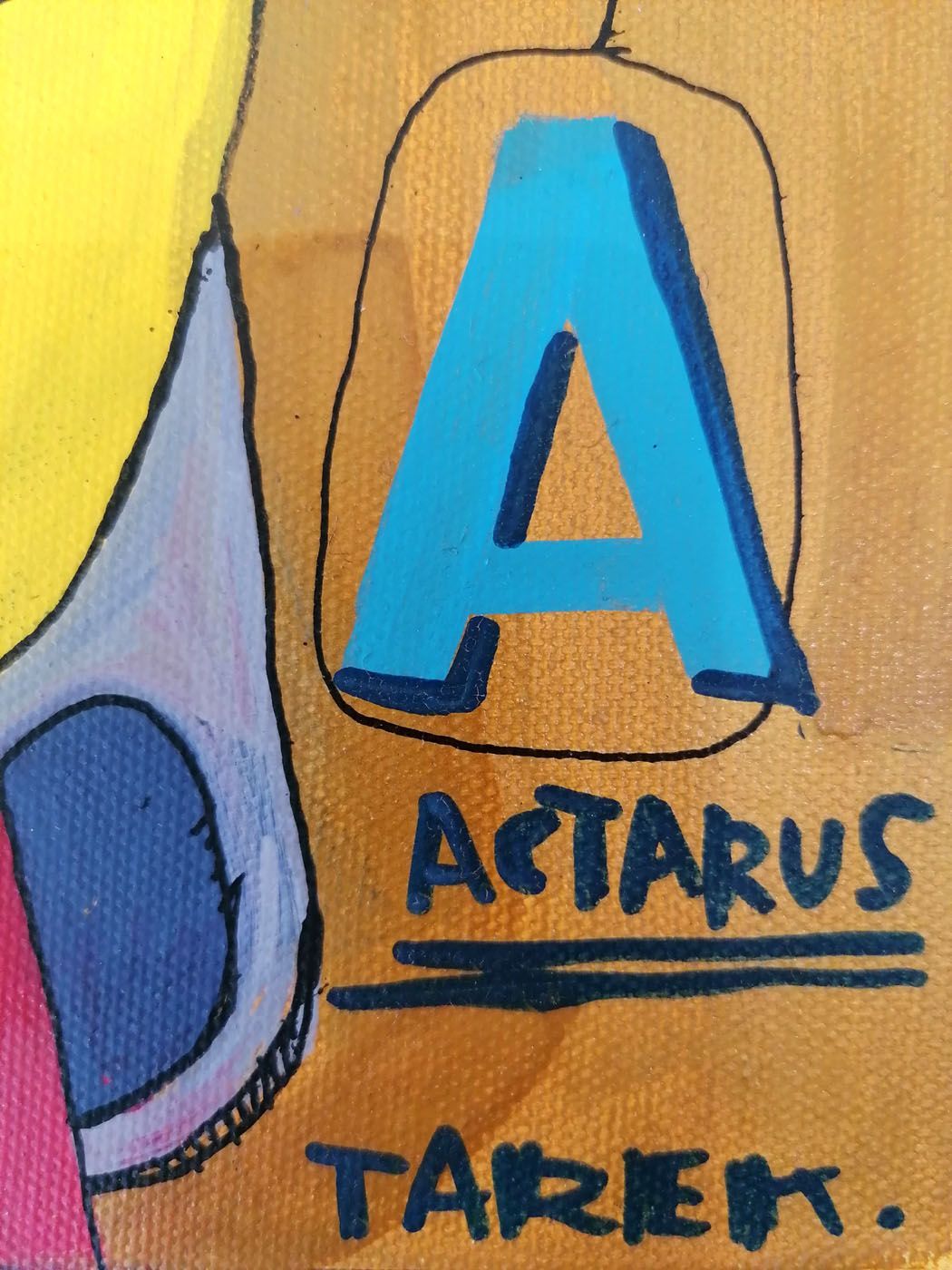 Tableau de TAREK a pour titre Actarus style street pop art dim : TAREKprix:300