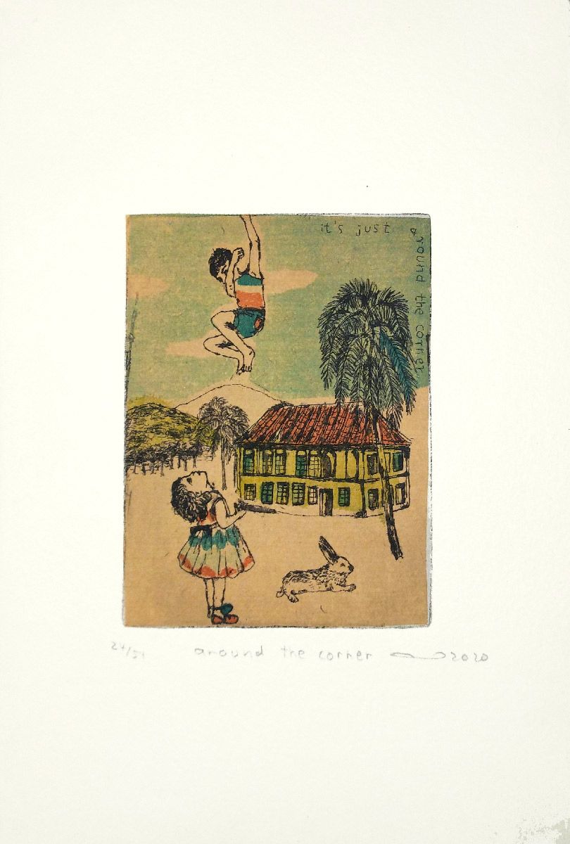 Editions d'art de ATSUKO ISHII a pour titre Around the Corner style figuratif dim : ATSUKO ISHIIprix:60