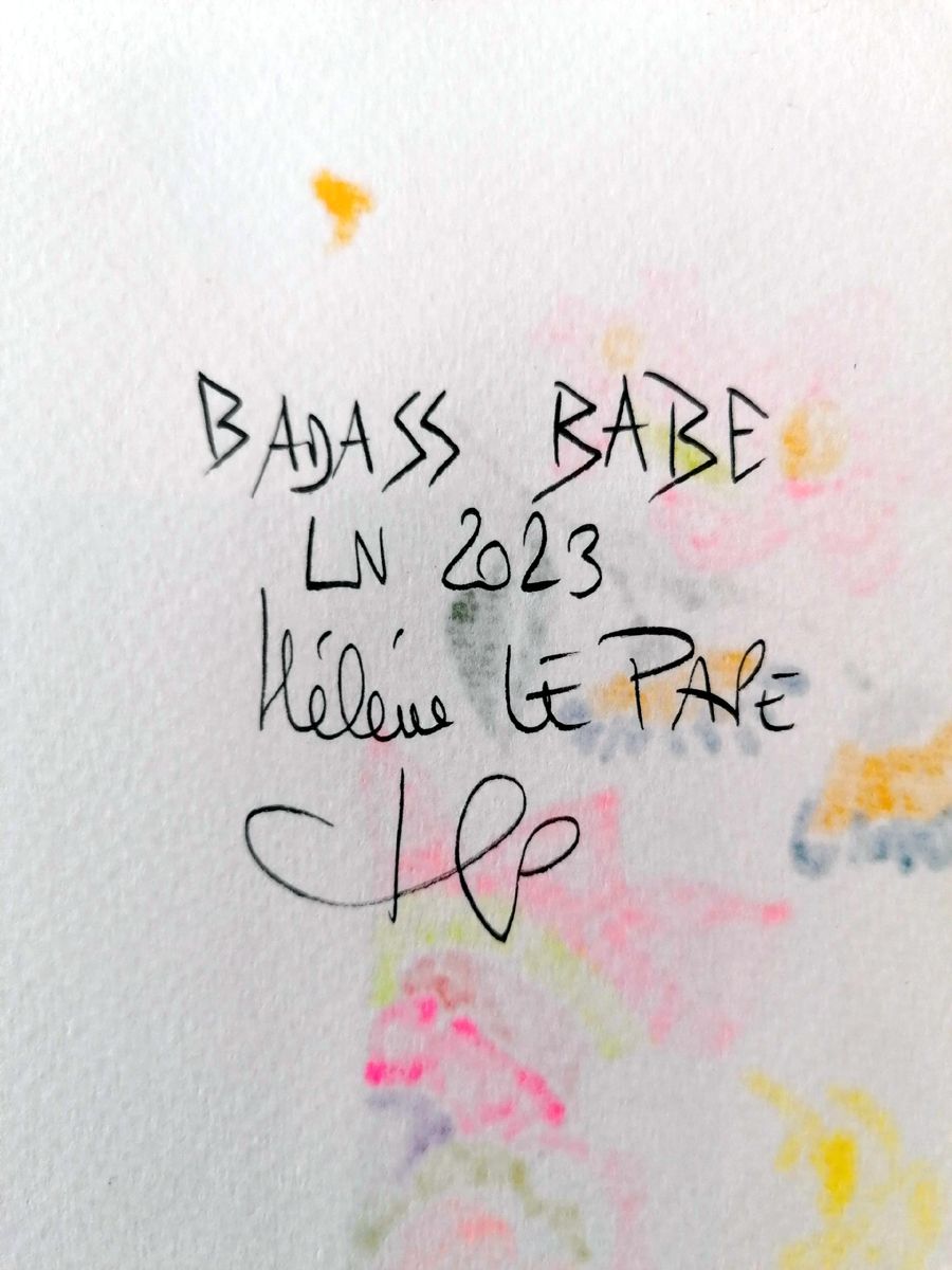 Dessin de LN LE PAPE a pour titre BADASS BABE style street pop art dim : LN LE PAPEprix:80