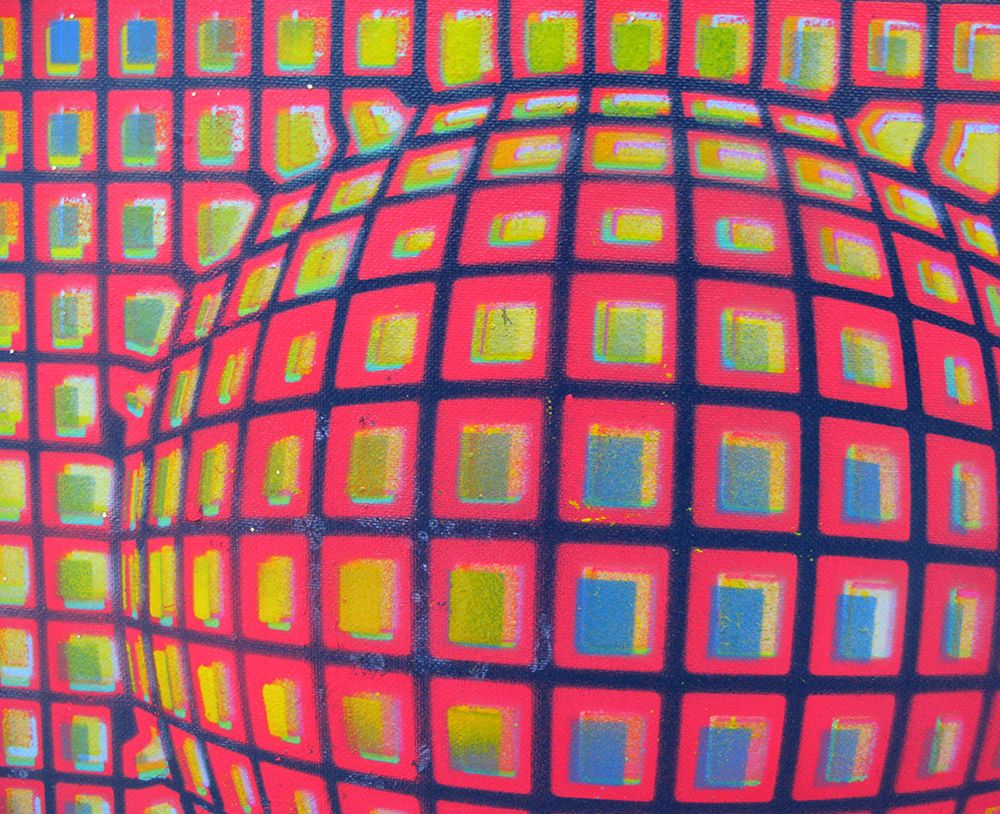 Tableau de YANN GUINCHAN a pour titre Boule 2 style graphique dim : YANN GUINCHANprix:600