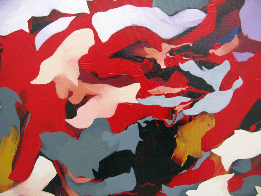 Tableau de BRUNEAU a pour titre OT AKOSH style abstrait dim : BRUNEAUprix:1000