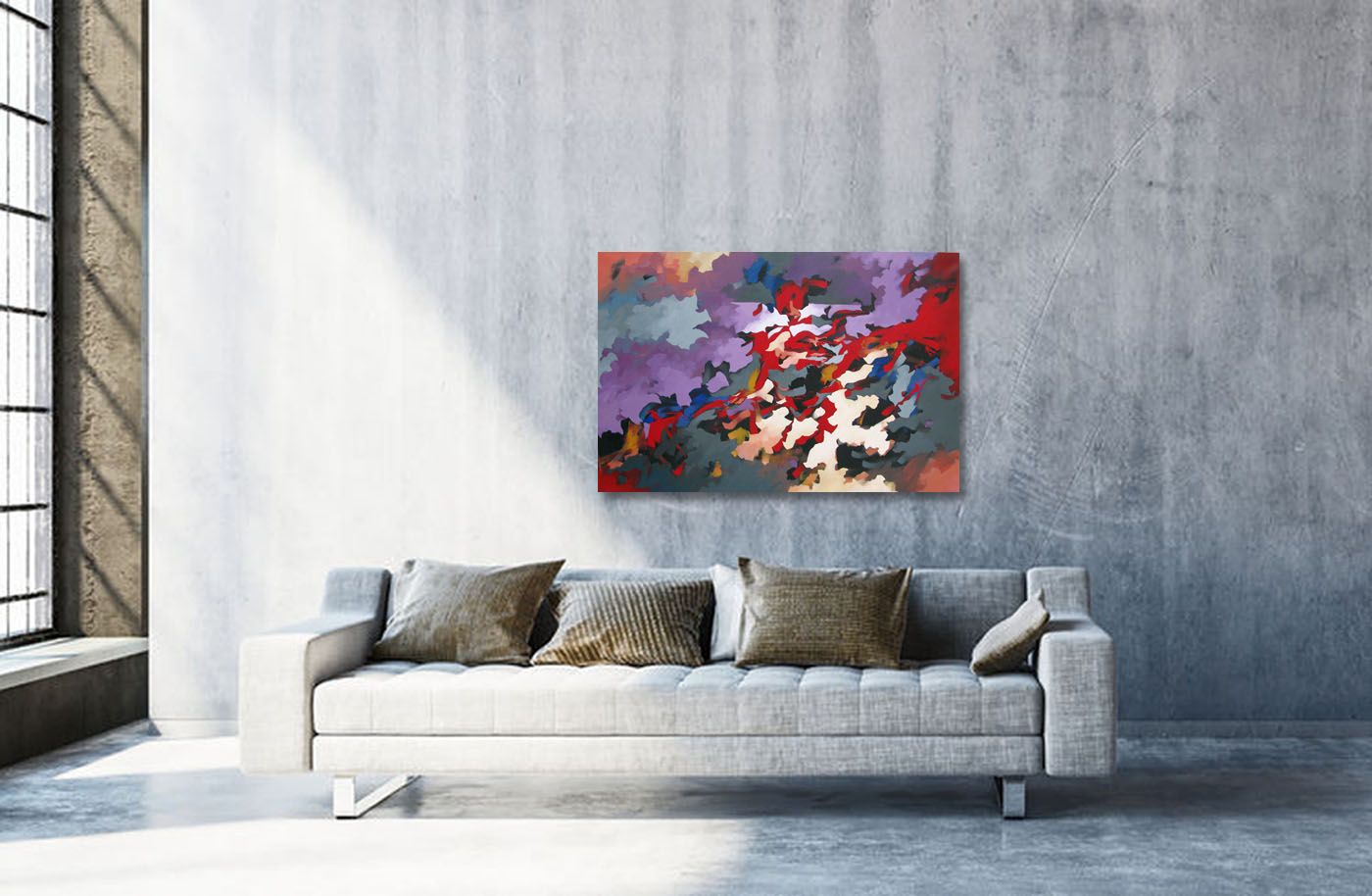 Tableau de BRUNEAU a pour titre OT AKOSH style abstrait dim : BRUNEAUprix:1000