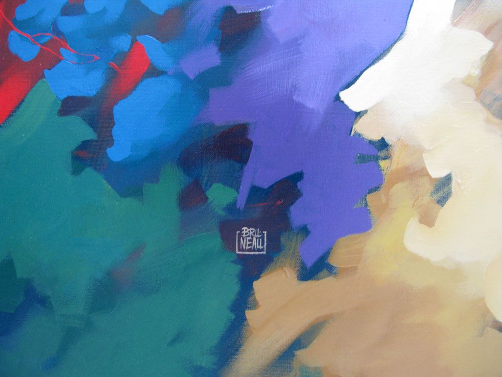 Tableau de BRUNEAU a pour titre PEINTURE ABSTRAITE 78 style abstrait dim : BRUNEAUprix: