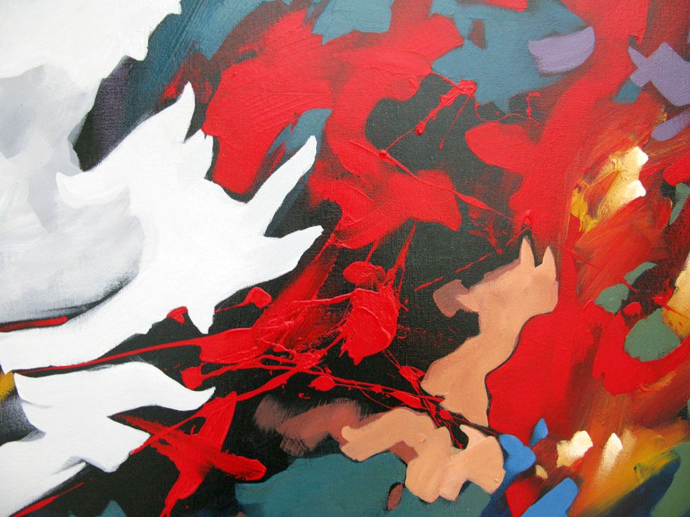 Tableau de BRUNEAU a pour titre PEINTURE ABSTRAITE 81 style abstrait dim : BRUNEAUprix: