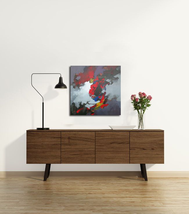 Tableau de BRUNEAU a pour titre MME BOVARY style abstrait dim : BRUNEAUprix: