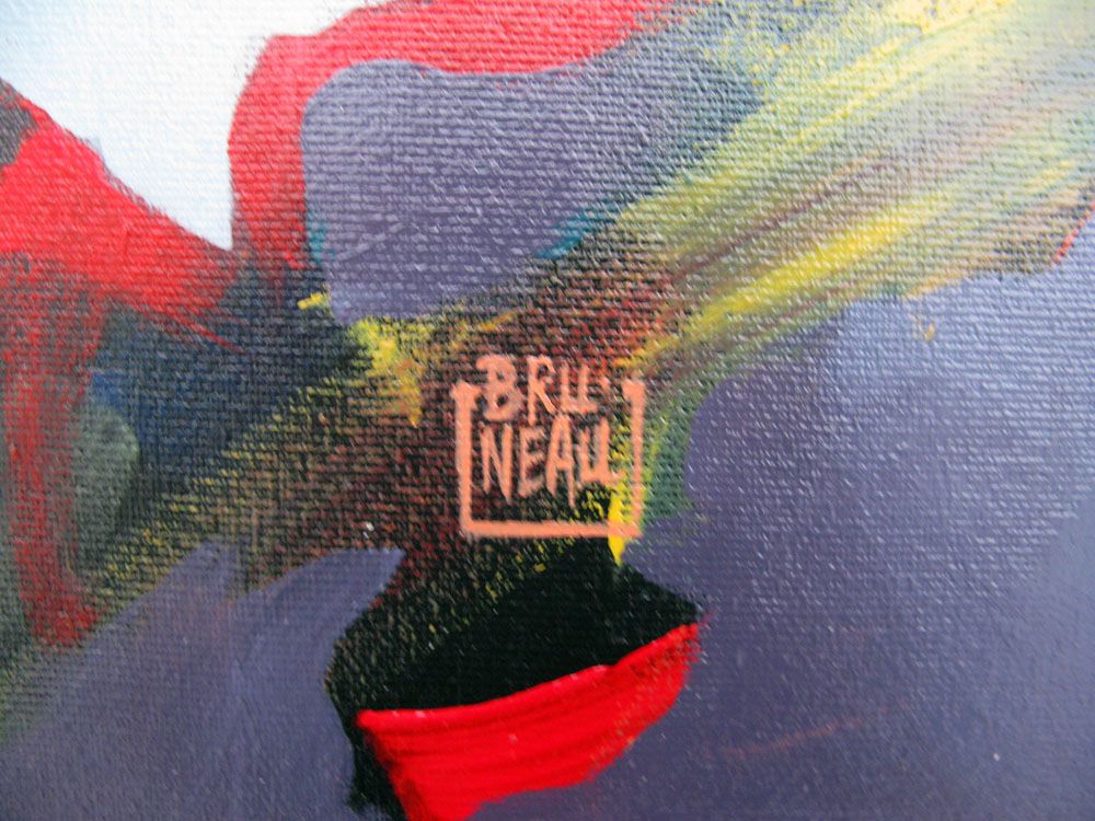 Tableau de BRUNEAU a pour titre MME BOVARY style abstrait dim : BRUNEAUprix: