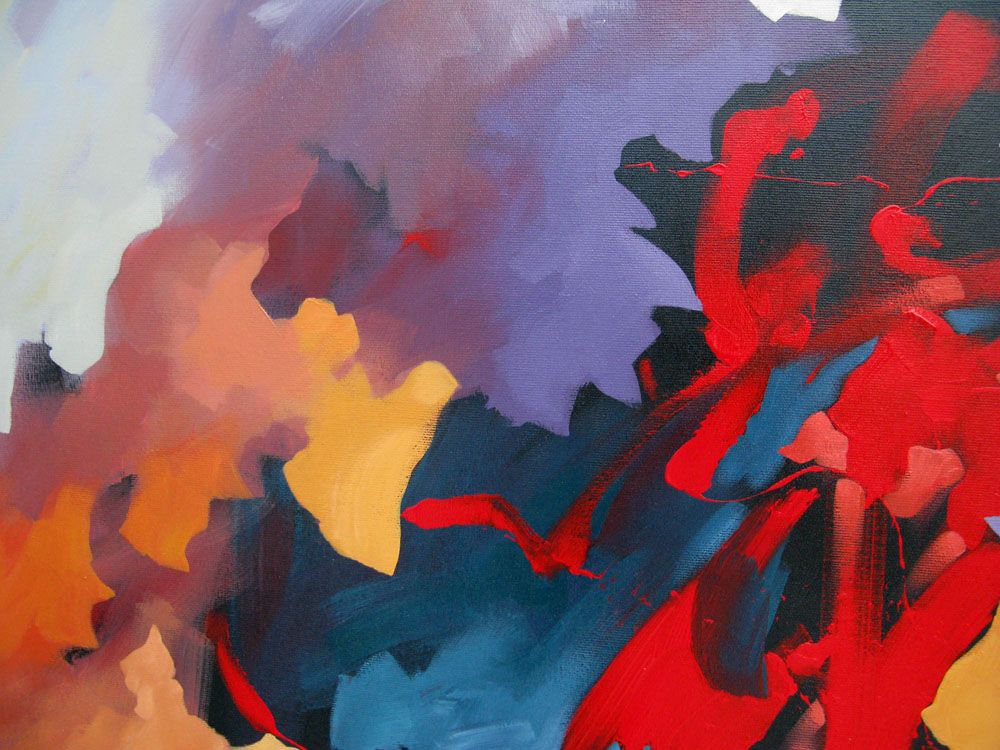 Tableau de BRUNEAU a pour titre PEINTURE ABSTRAITE 57 style abstrait dim : BRUNEAUprix: