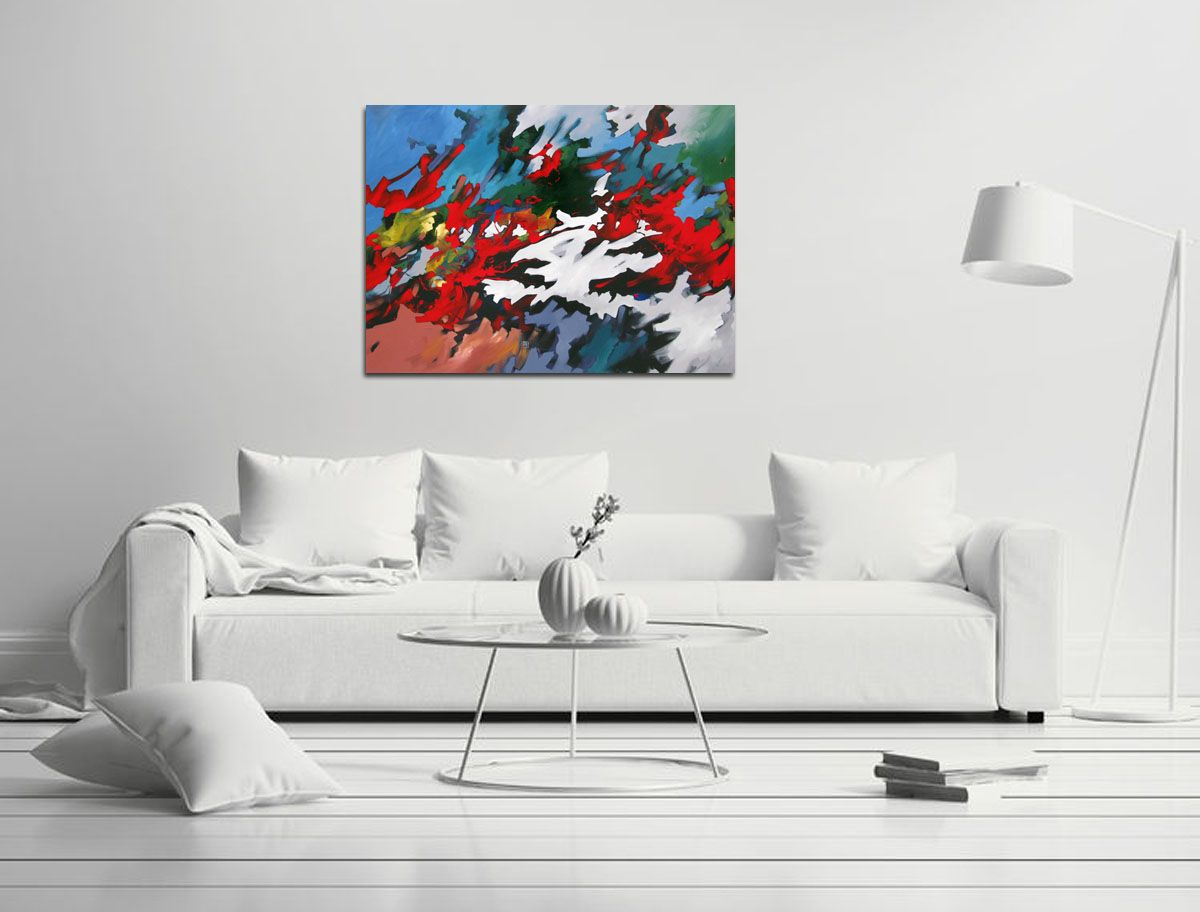 Tableau de BRUNEAU a pour titre PEINTURE ABSTRAITE 55 style abstrait dim : BRUNEAUprix:1000