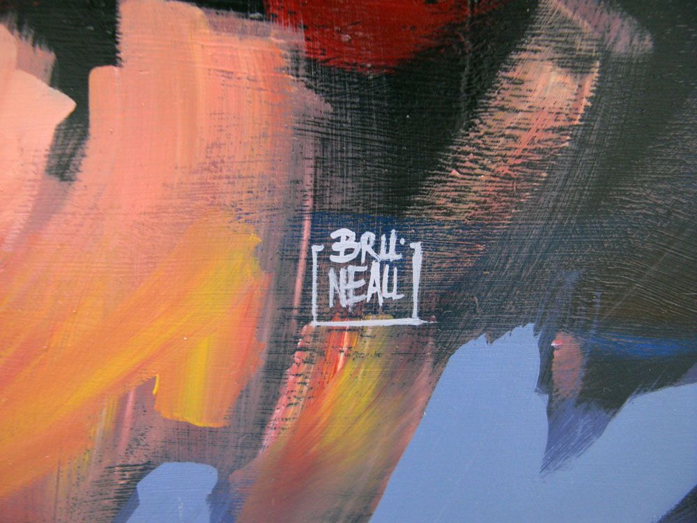 Tableau de BRUNEAU a pour titre PEINTURE ABSTRAITE 55 style abstrait dim : BRUNEAUprix:1000
