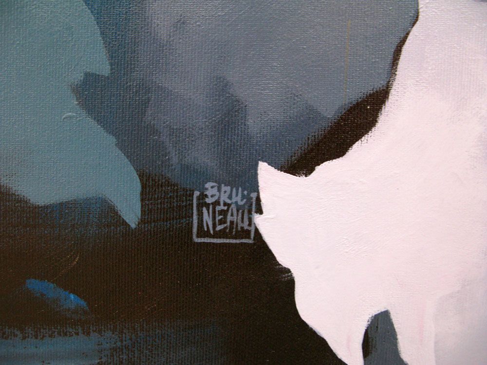 Tableau de BRUNEAU a pour titre PEINTURE ABSTRAITE 88 style abstrait dim : BRUNEAUprix: