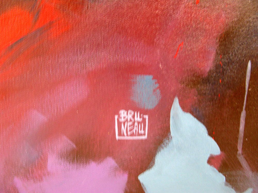 Tableau de BRUNEAU a pour titre PEINTURE ABSTRAITE 89 style abstrait dim : BRUNEAUprix: