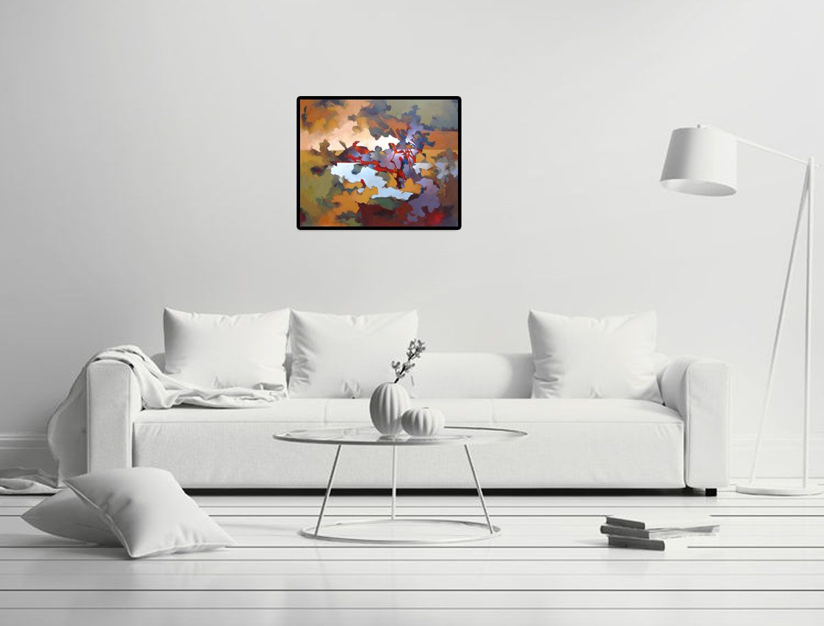 Tableau de BRUNEAU a pour titre PEINTURE ABSTRAITE 13 style abstrait dim : BRUNEAUprix: