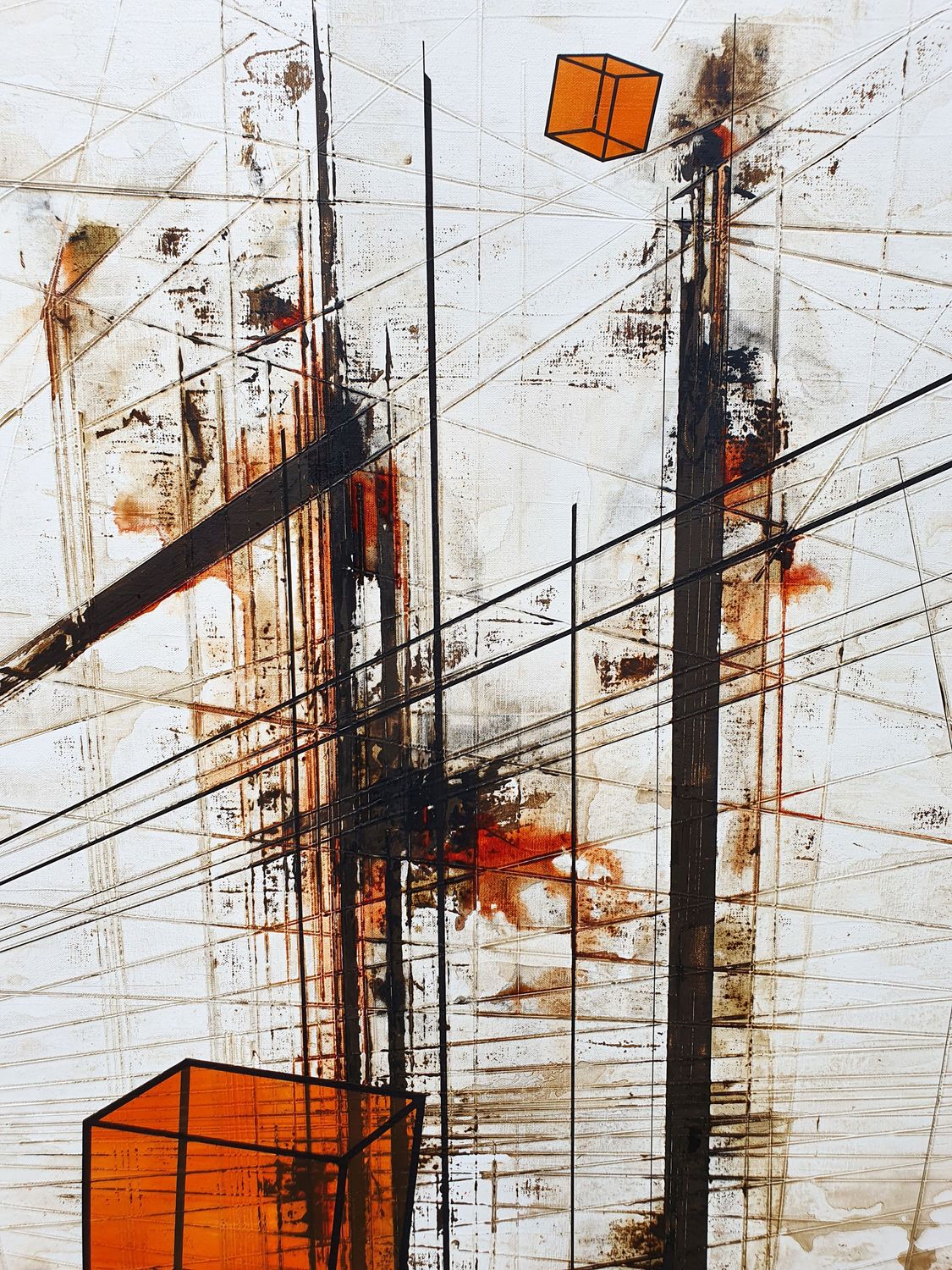 Tableau de LUDOVIC MERCHER a pour titre BUILD style abstrait dim : LUDOVIC MERCHERprix:1800