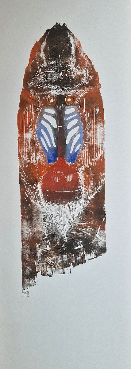 Editions d'art de OSRU a pour titre SKATE/BABOUIN MARRON style figuratif dim : OSRUprix:70