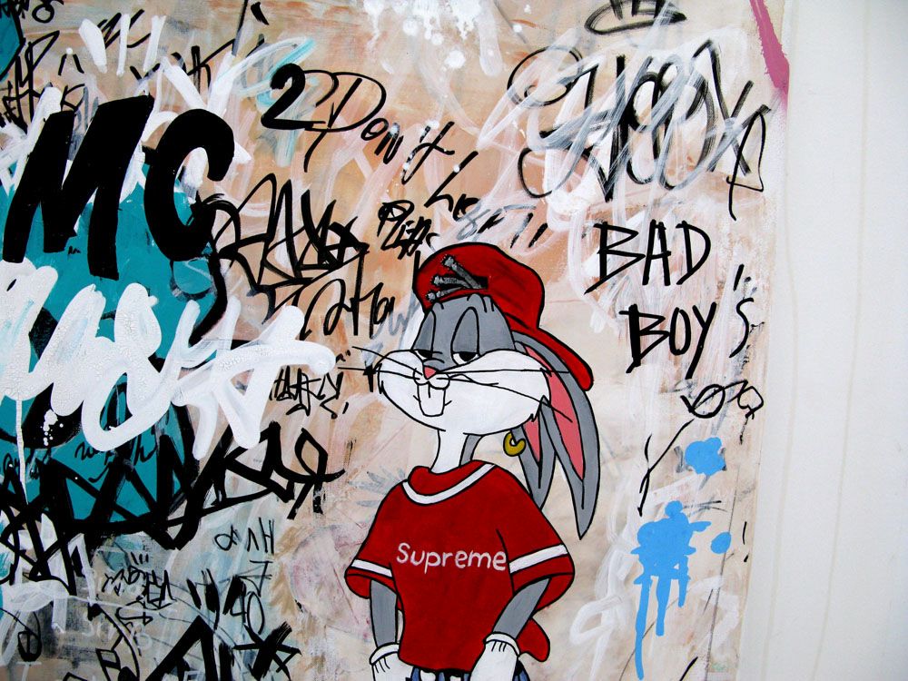 Tableau de PATRICIA GADISSEUR a pour titre Bad boys style graffiti, street pop art dim : PATRICIA GADISSEURprix:1300