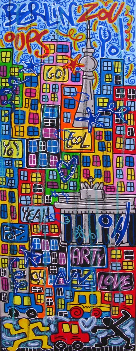 Tableau de RICO SAB a pour titre Berlin Party style street pop art dim : RICO SABprix:550