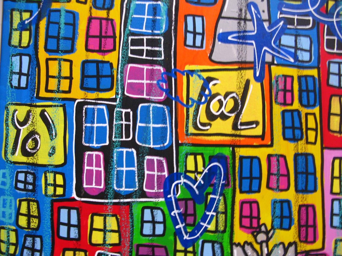 Tableau de RICO SAB a pour titre Berlin Party style street pop art dim : RICO SABprix:550