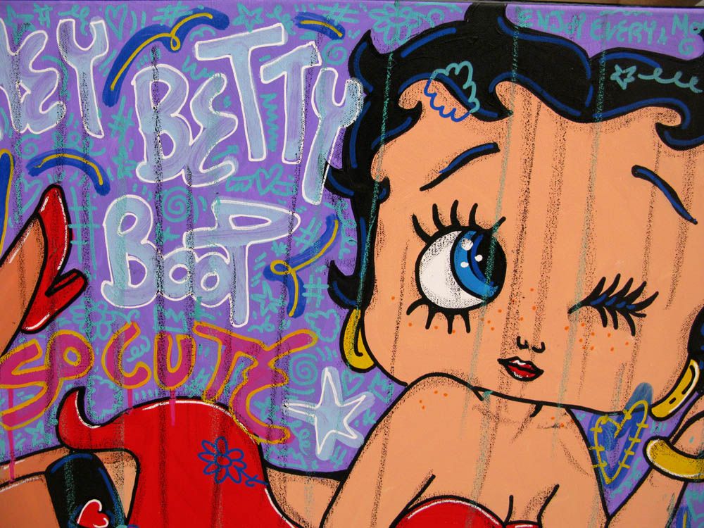 Tableau de RICO SAB a pour titre Betty Boop style street pop art, street art dim : RICO SABprix:500