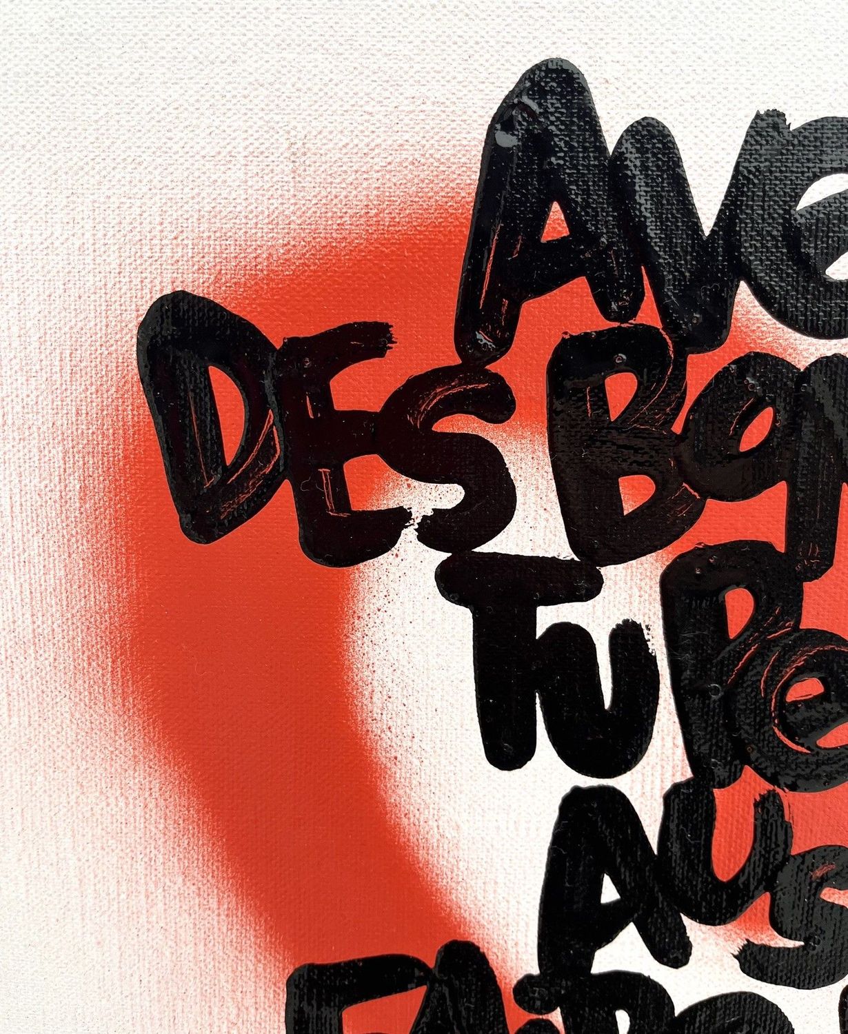 Tableau de L'OISEAU NOIR a pour titre BOMBE style graphique dim : L'OISEAU NOIRprix:250