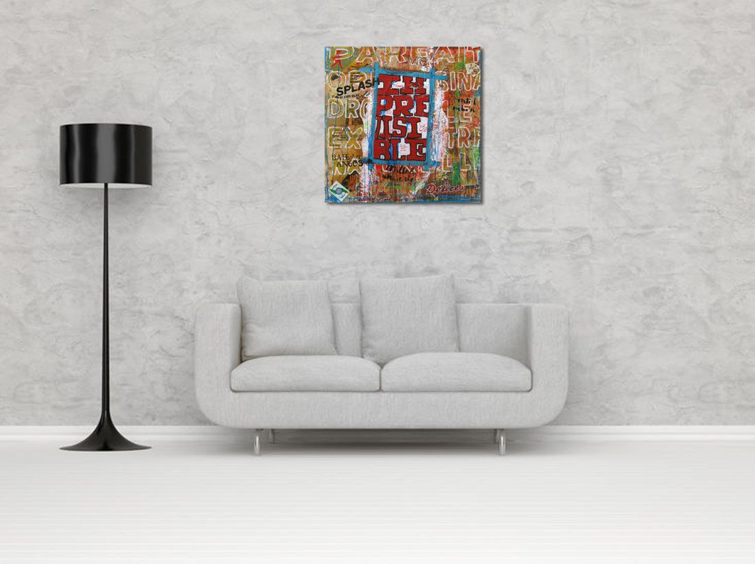 Tableau de CACOU a pour titre IMPREVISIBLE style no dim : CACOUprix: