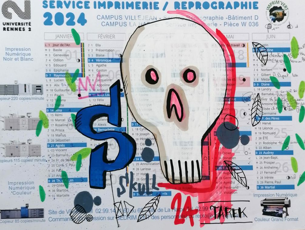 Dessin de TAREK a pour titre Calendrier S style graphique, graffiti dim : TAREKprix:130
