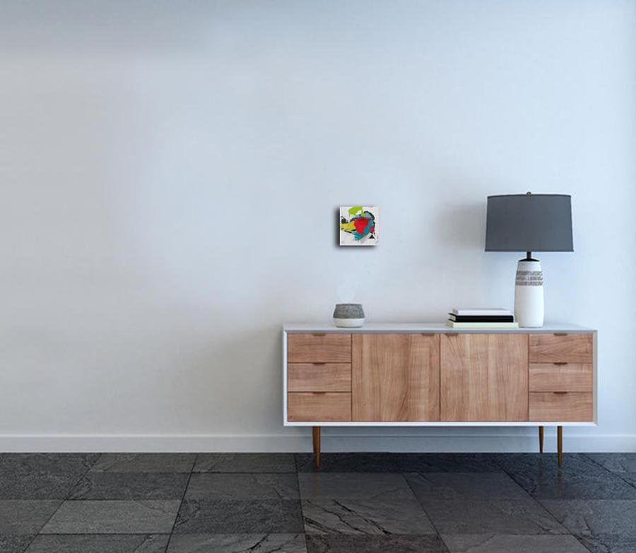 Tableau de CELINE WEBER a pour titre WINDOW 2 style abstrait dim : CELINE WEBERprix:
