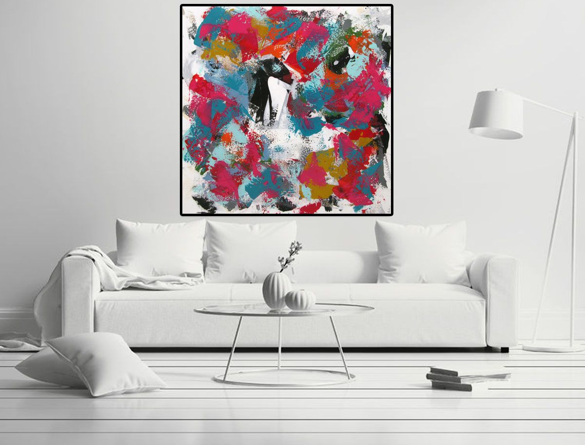 Tableau de CELINE WEBER a pour titre EFFERVESCENCE style abstrait dim : CELINE WEBERprix: