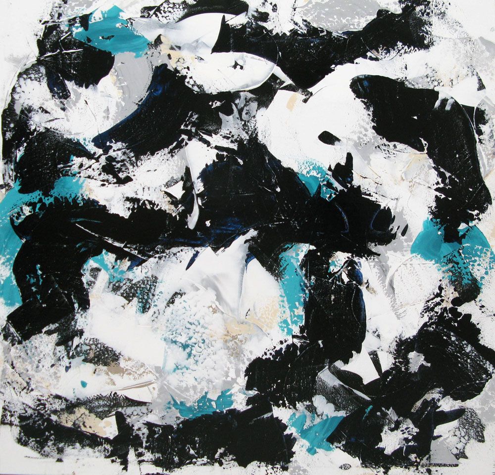 Tableau de CELINE WEBER a pour titre ECUME style abstrait dim : CELINE WEBERprix: