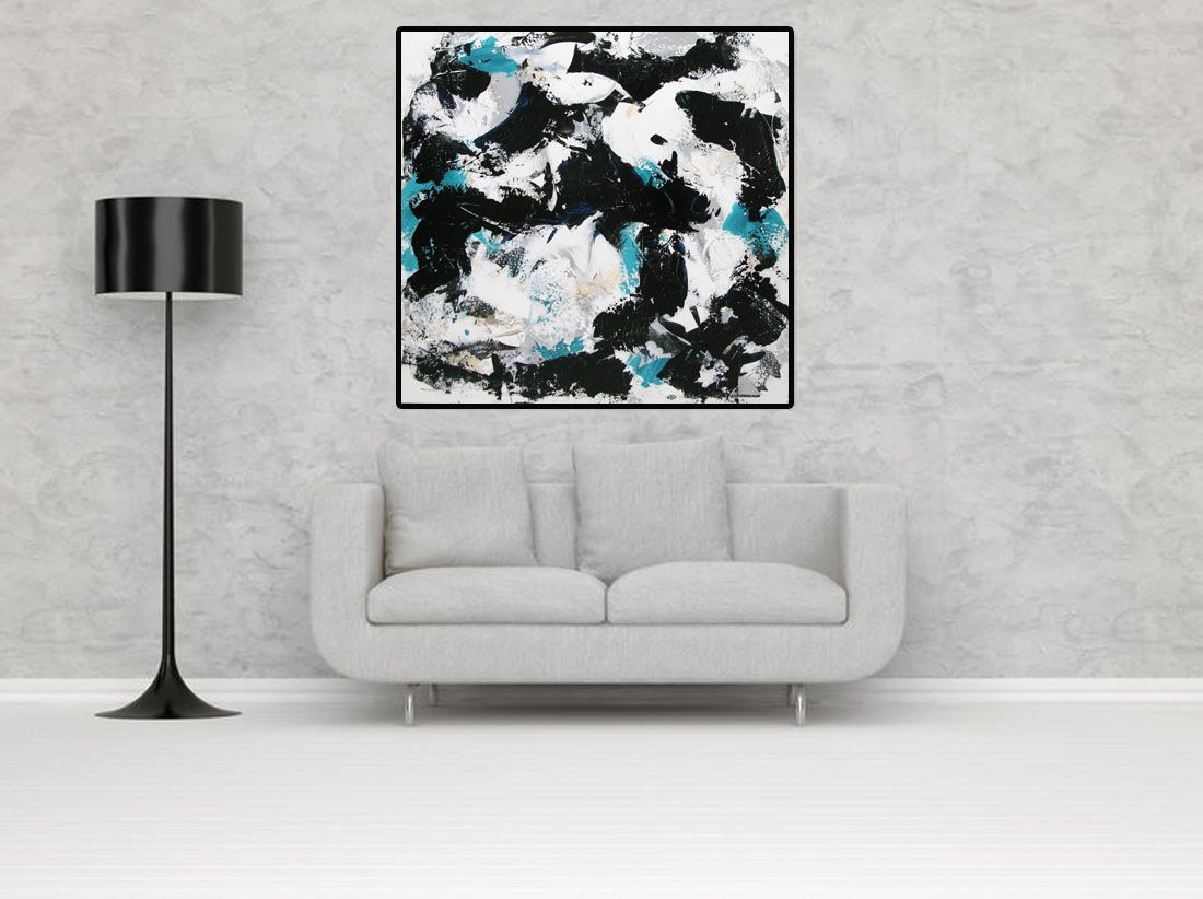 Tableau de CELINE WEBER a pour titre ECUME style abstrait dim : CELINE WEBERprix: