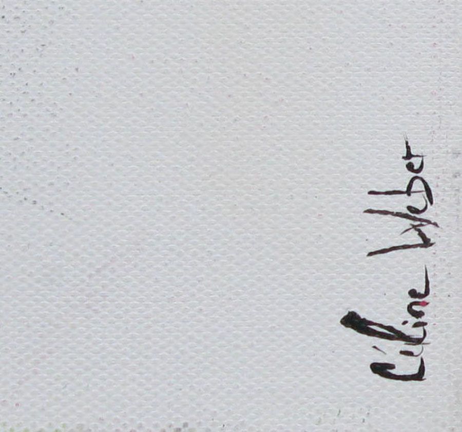 Tableau de CELINE WEBER a pour titre CAMELLIAS style abstrait dim : CELINE WEBERprix: