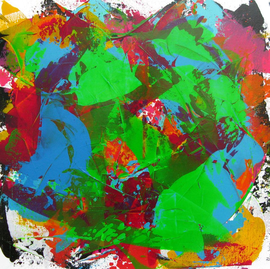 Tableau de CELINE WEBER a pour titre CHLOROPHYLLE style abstrait dim : CELINE WEBERprix: