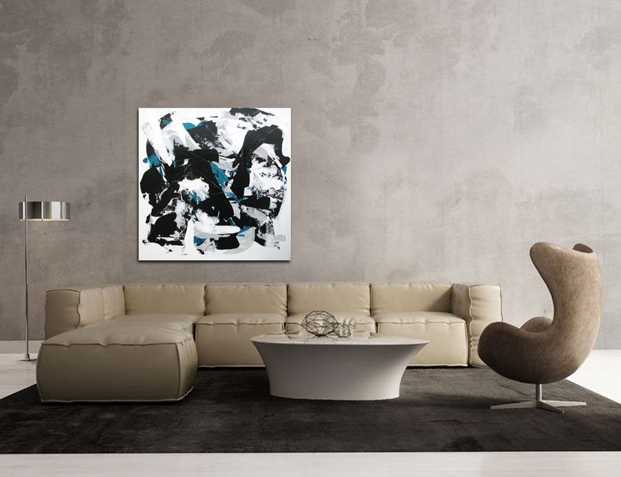 Tableau de CELINE WEBER a pour titre ECUME style abstrait dim : CELINE WEBERprix:1600