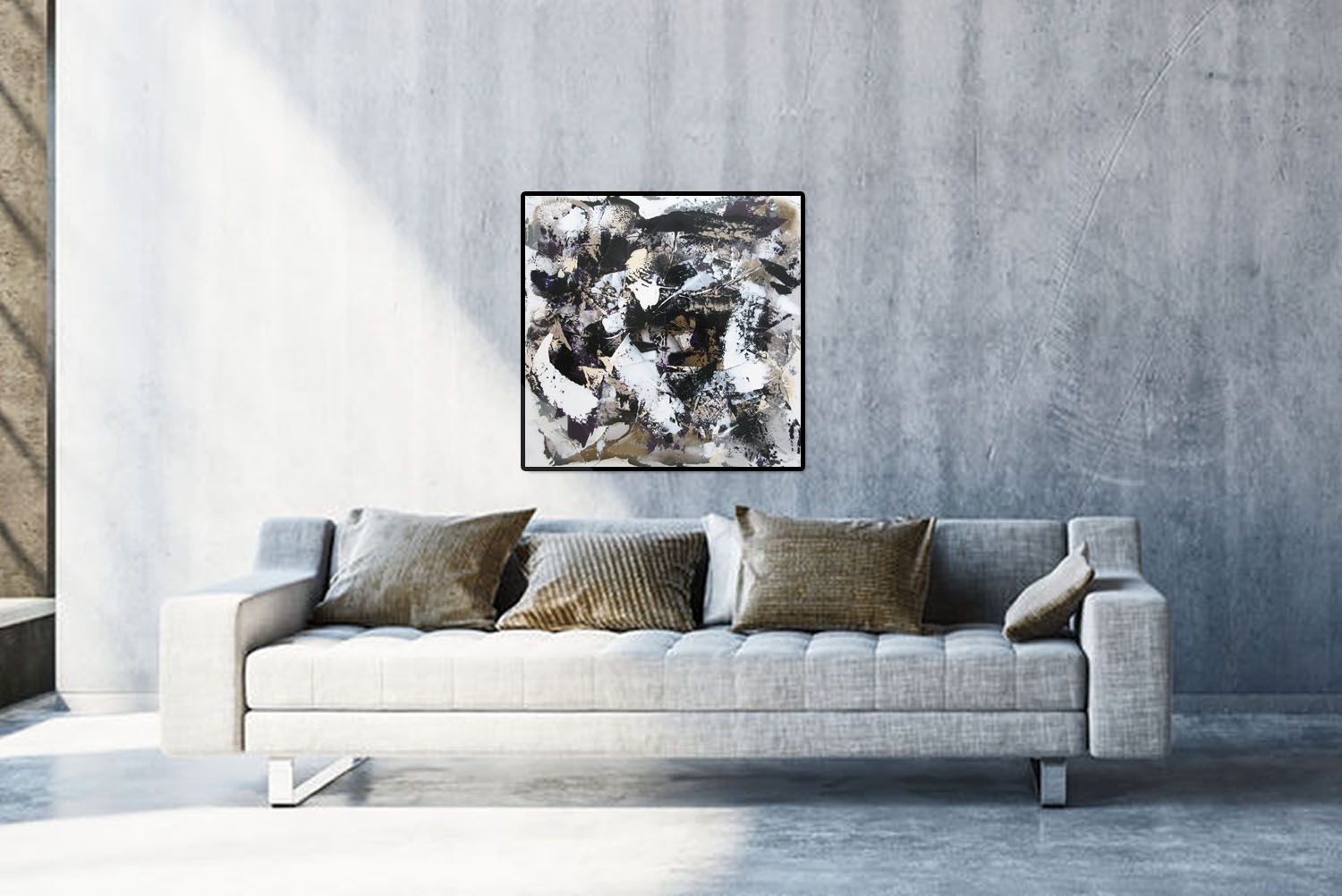 Tableau de CELINE WEBER a pour titre SHADOW style abstrait dim : CELINE WEBERprix: