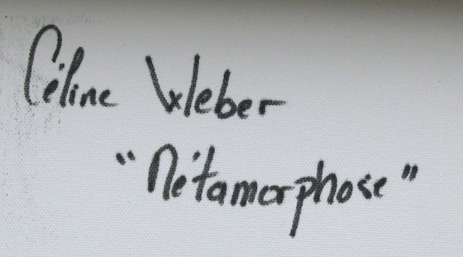 Tableau de CELINE WEBER a pour titre METAMORPHOSE style abstrait dim : CELINE WEBERprix: