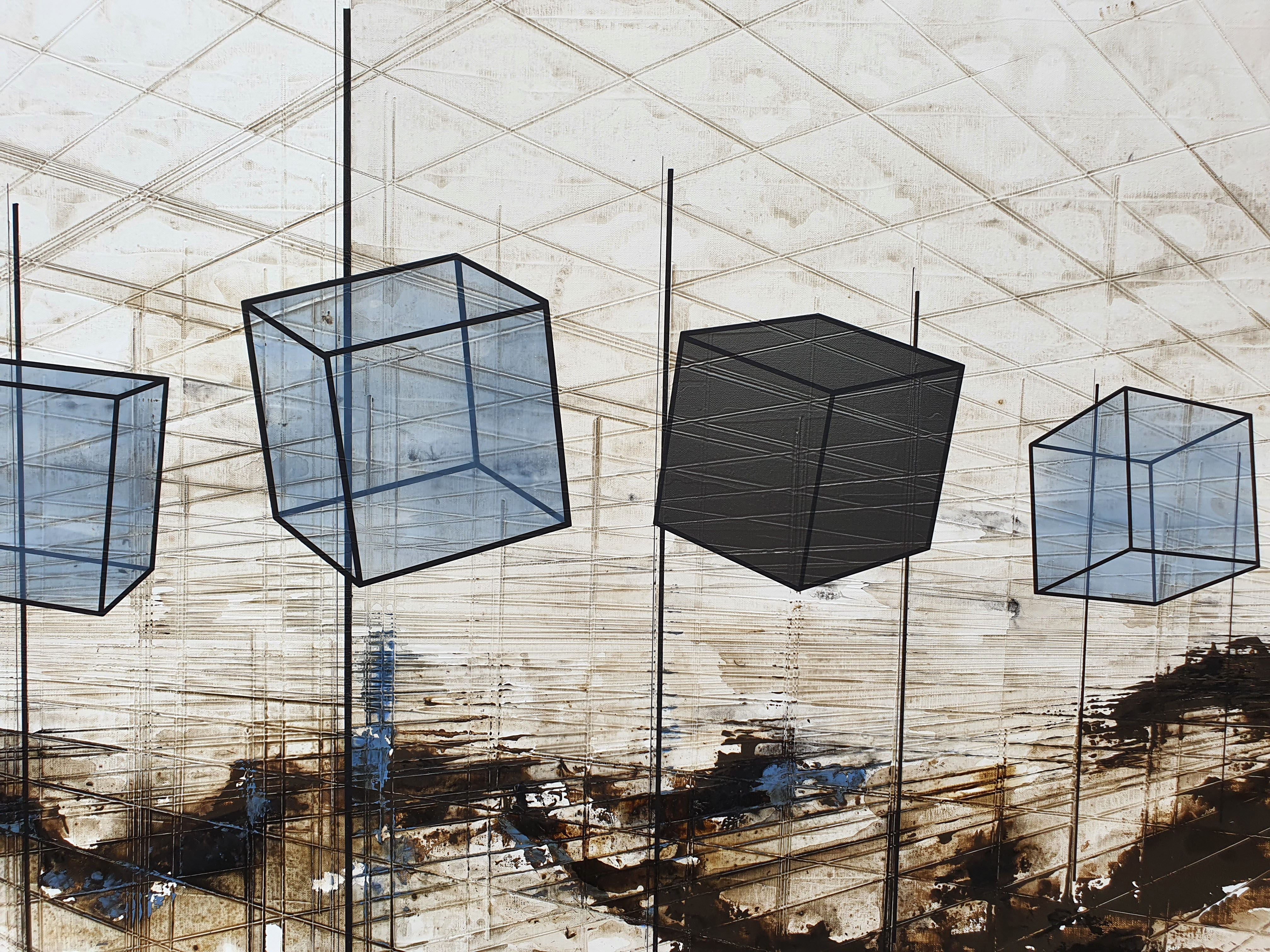 Tableau de LUDOVIC MERCHER a pour titre CROSSING style abstrait dim : LUDOVIC MERCHERprix:1700