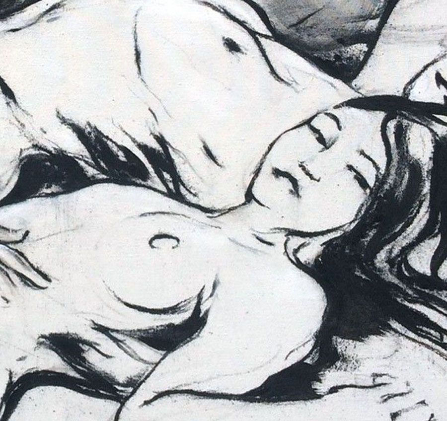 Tableau de CYRIL REGUERRE a pour titre SANS TITRE style figuratif dim : CYRIL REGUERREprix:850