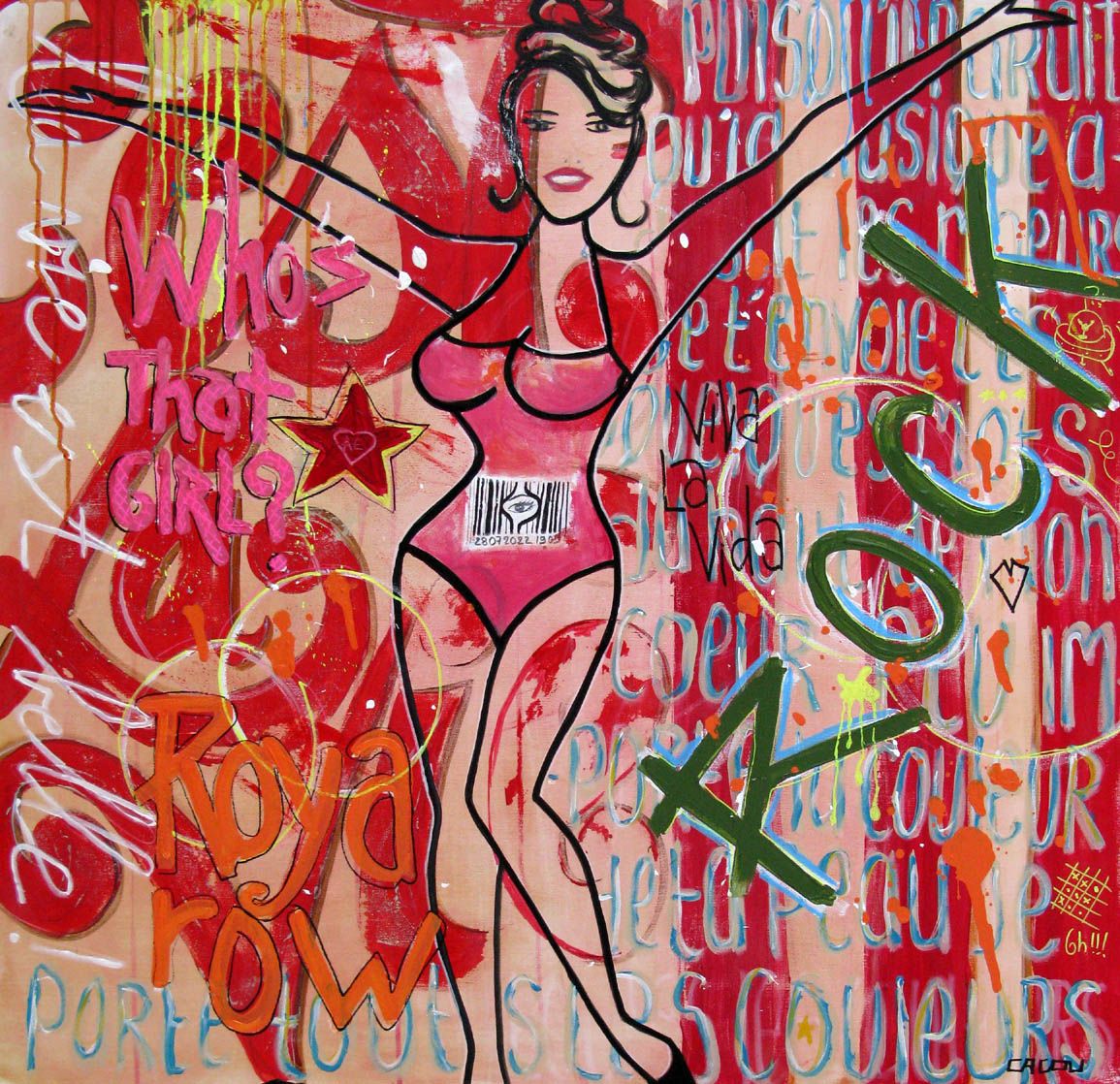 Tableau de CACOU a pour titre C'est la vie style graphique dim : CACOUprix:850