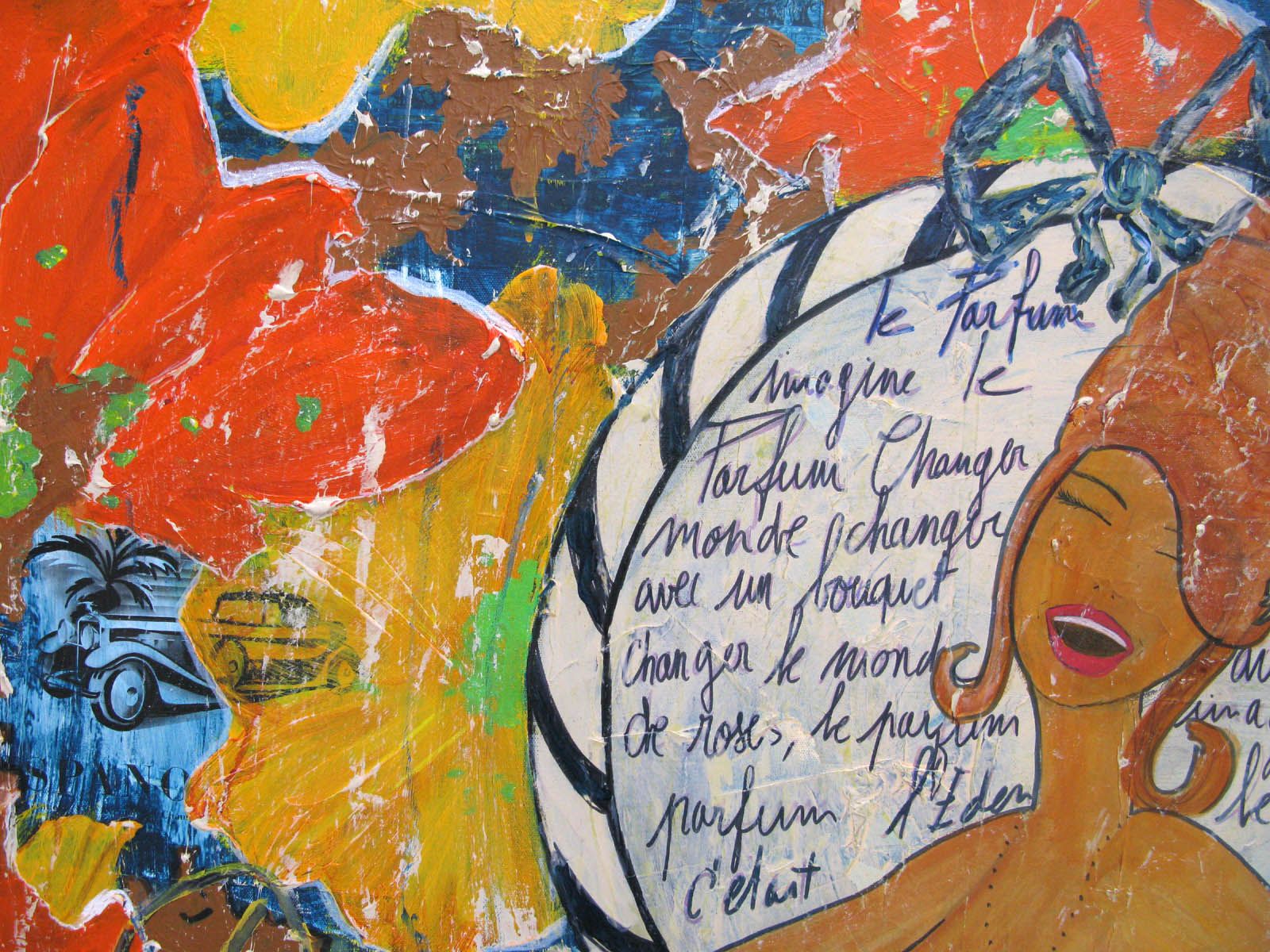 Tableau de CACOU a pour titre Le parfum style graphique dim : CACOUprix:850
