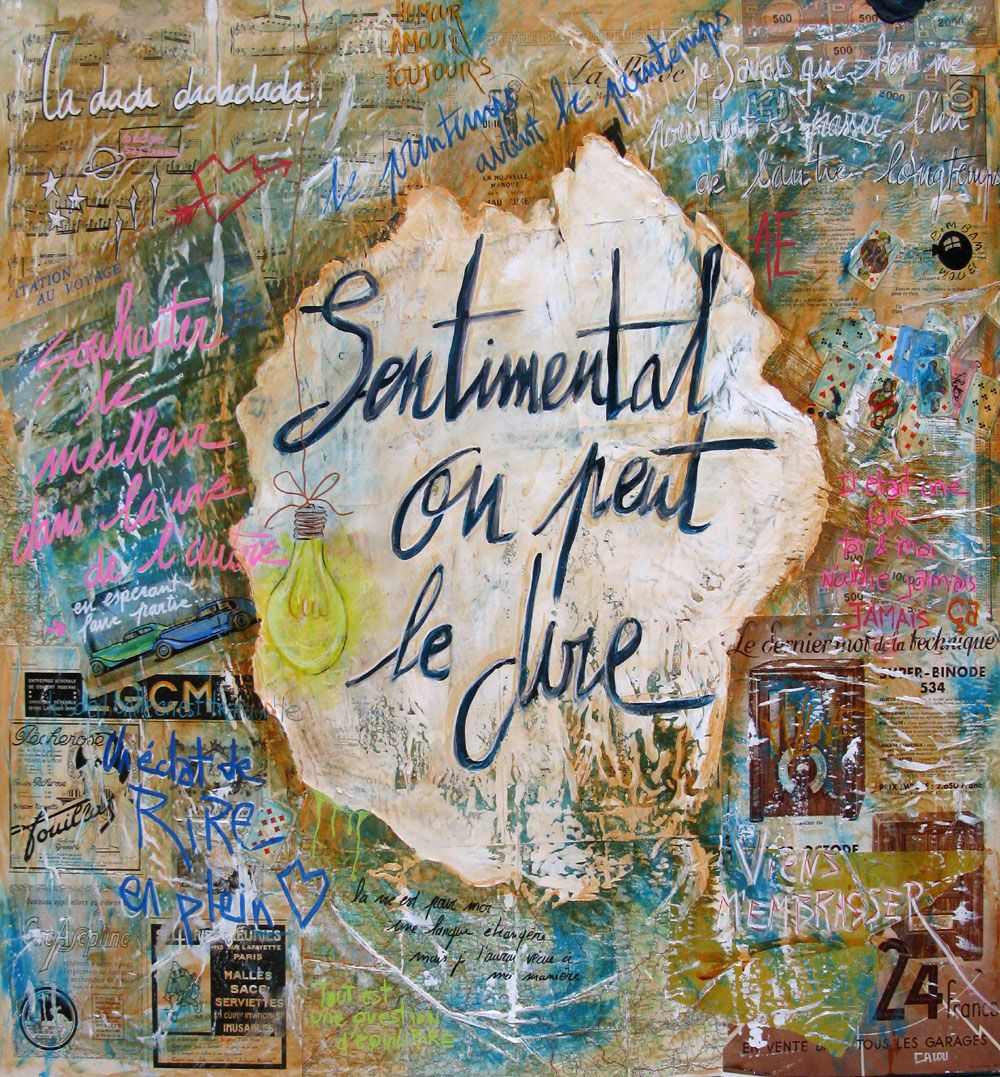 Tableau de CACOU a pour titre Sentimental style graphique dim : CACOUprix:850