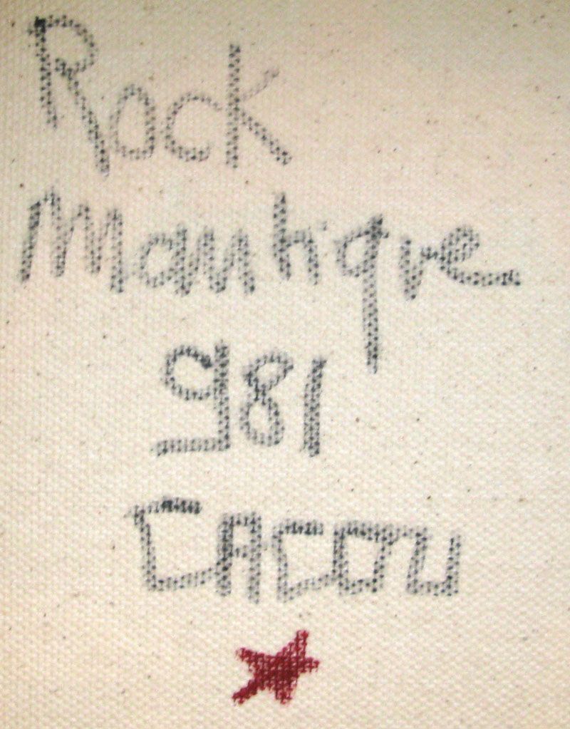 Tableau de CACOU a pour titre ROCK MANTIQUE style street pop art, graphique dim : CACOUprix:80