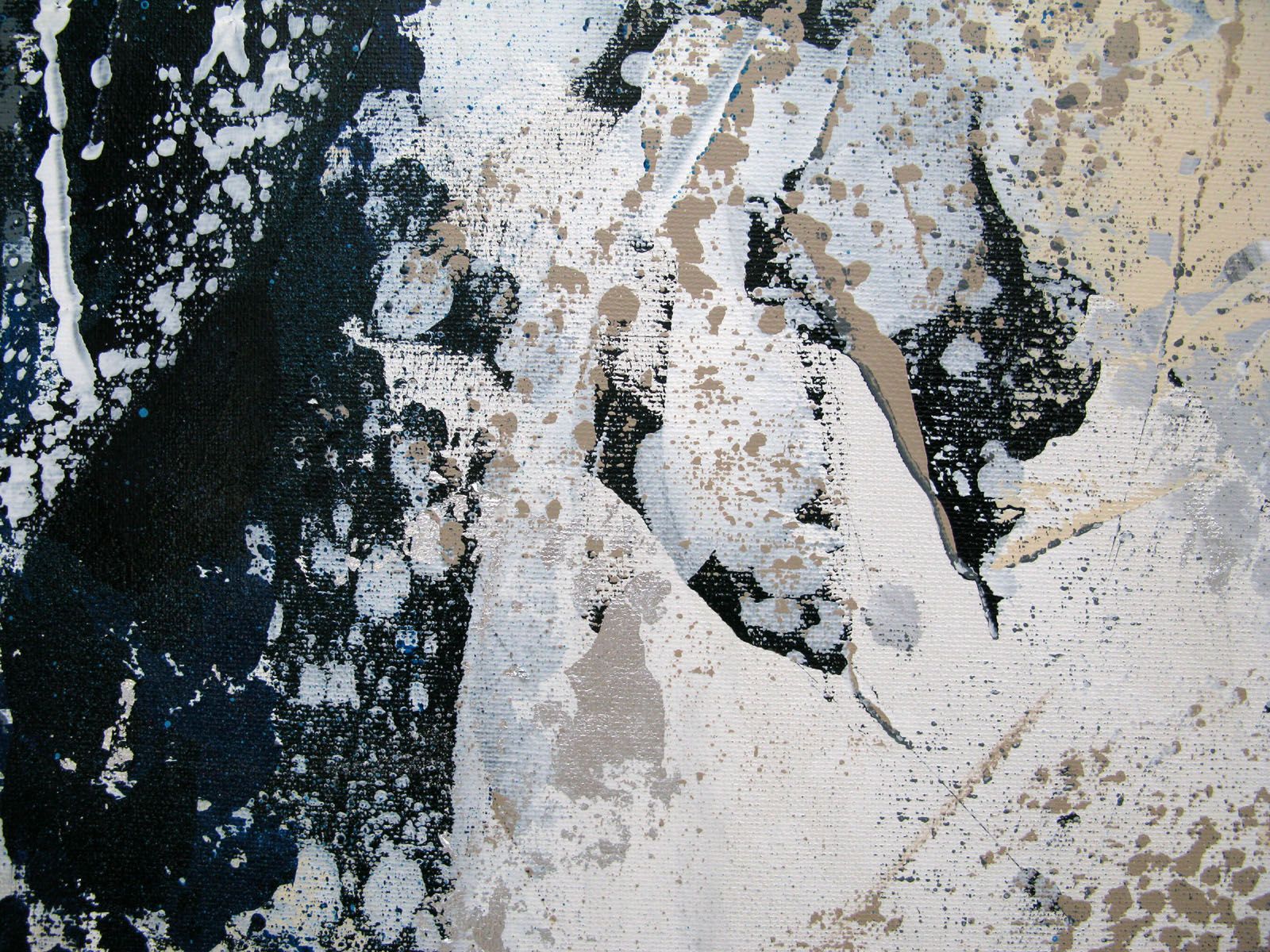 Tableau de CELINE WEBER a pour titre Moon style abstrait dim : CELINE WEBERprix:1250