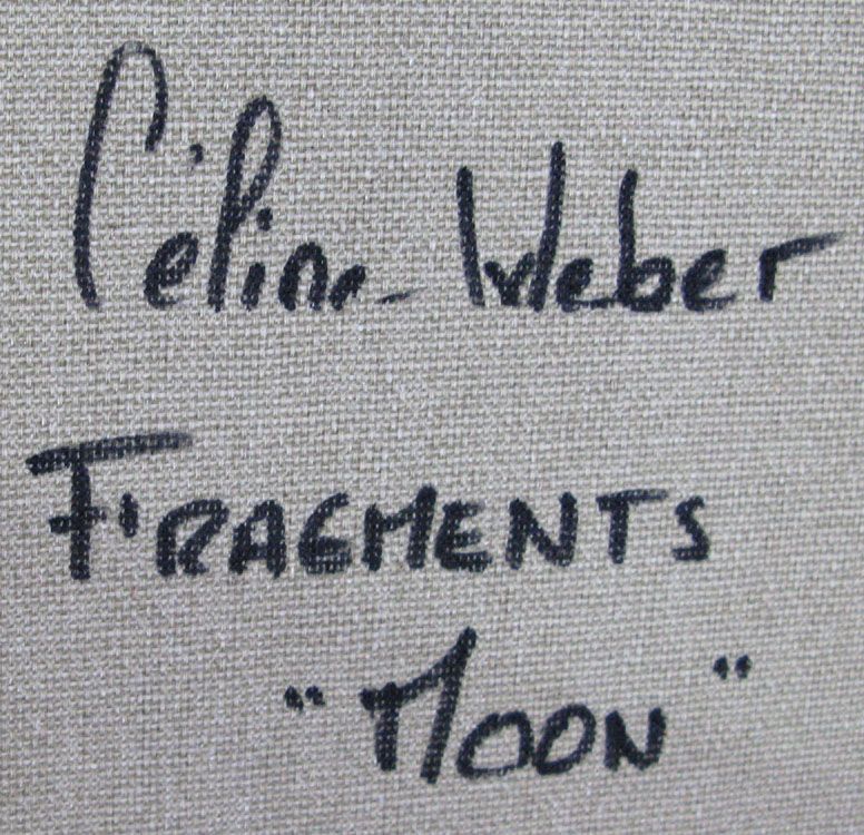 Tableau de CELINE WEBER a pour titre Moon style abstrait dim : CELINE WEBERprix:1250