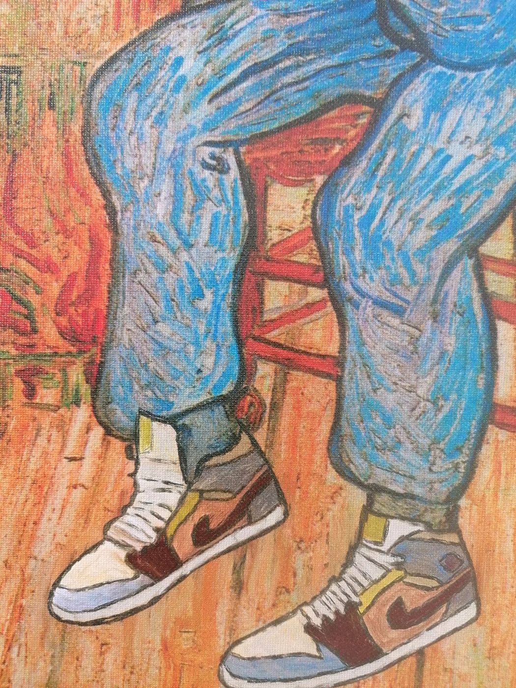 Tableau de SHUZ a pour titre TABLEAU CHATEAU VAN GOGH style figuratif dim : SHUZprix:400