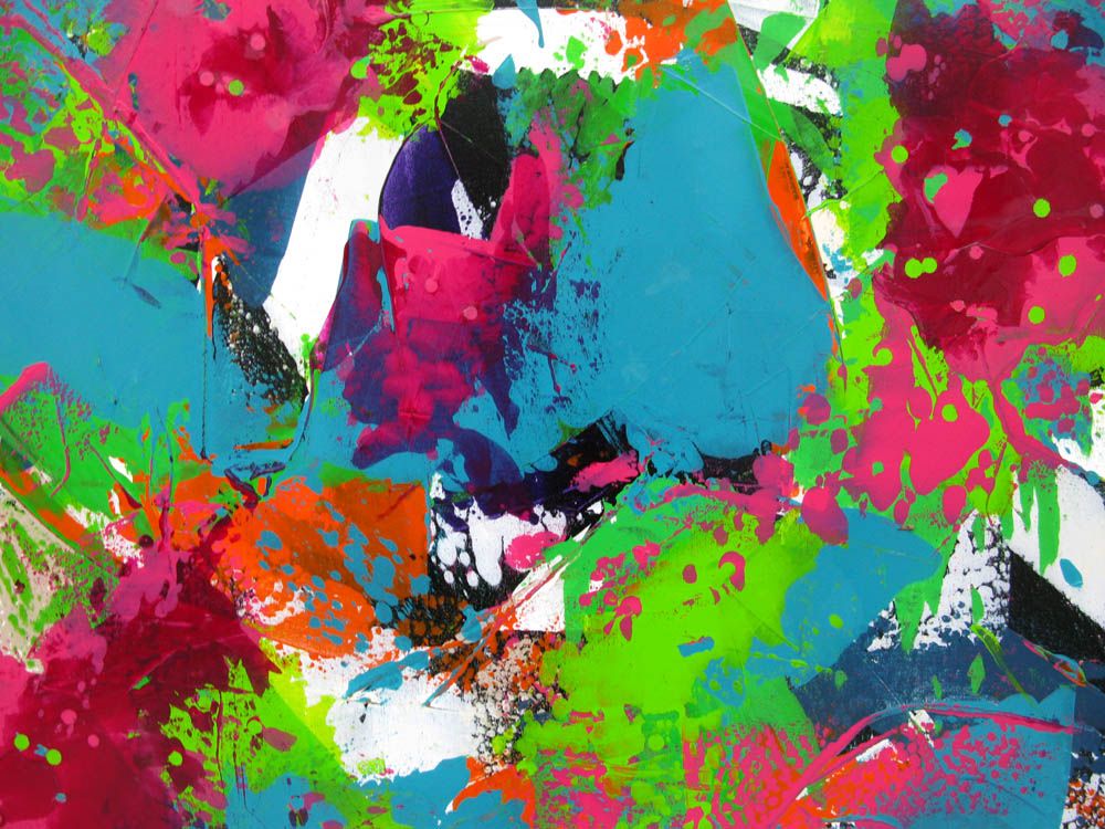 Tableau de CELINE WEBER a pour titre Chlorophylle style abstrait dim : CELINE WEBERprix:1200