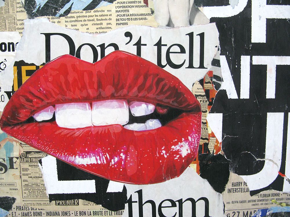 Tableau de PODKOL a pour titre One more kiss style street art dim : PODKOLprix:800