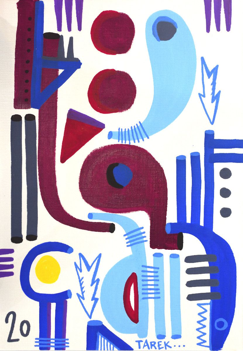 Dessin de TAREK a pour titre Composition II style graphique dim : TAREKprix:135