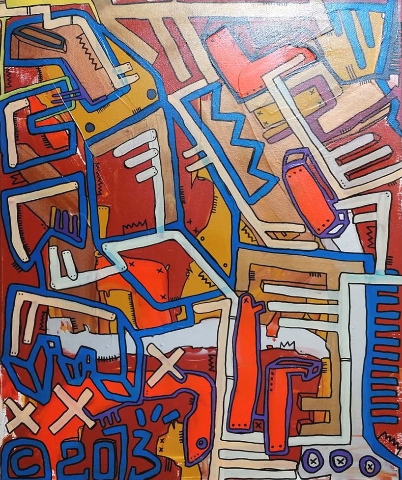 Tableau de TAREK a pour titre CUBE style graphique dim : TAREKprix:850